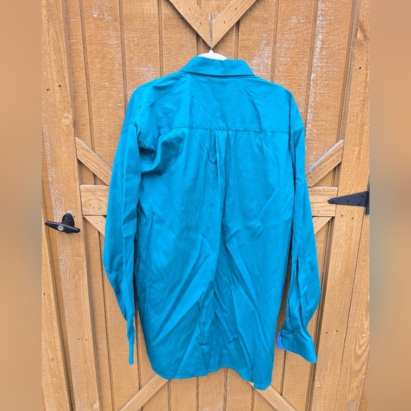 Teal Wrangler George Strait Button-Up Shirt - Picture 3 of 3